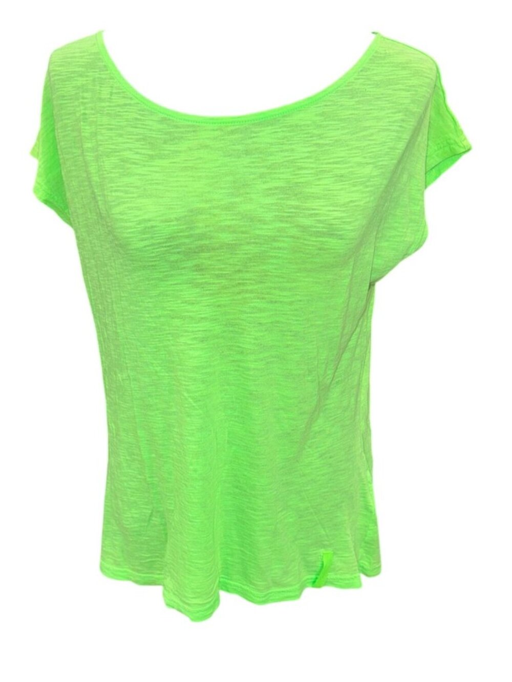 Lauren Ralph Lauren Neon Green Lightweight Cotton T-Shirt Short Sleeve Womens M